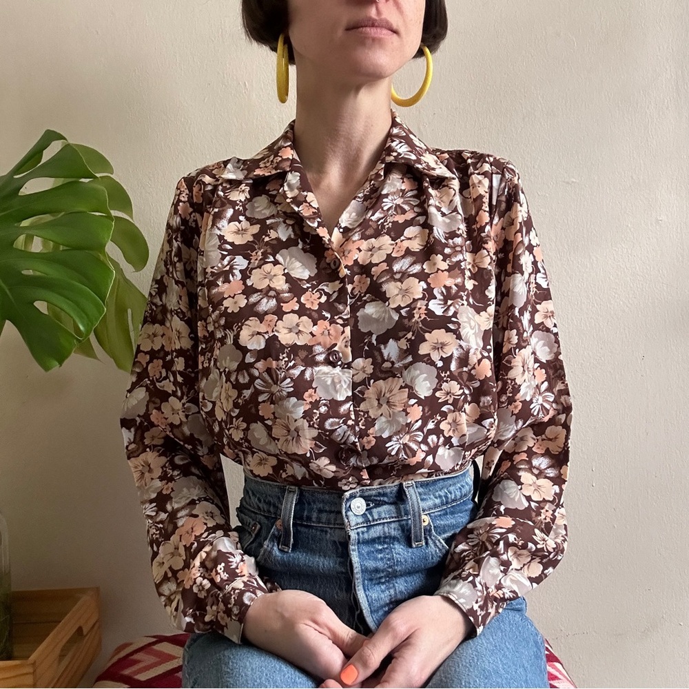 70’s Floral Blouse